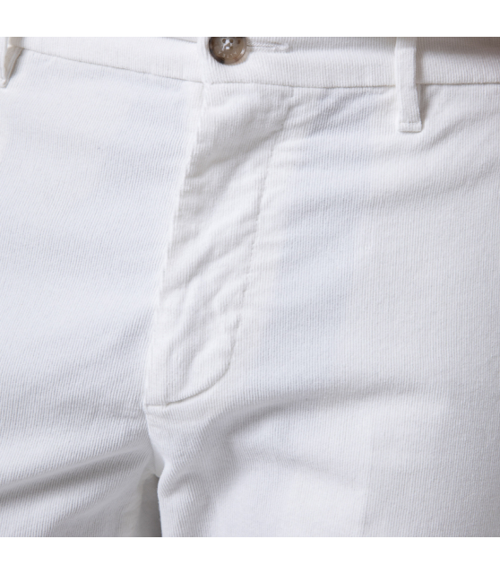 ALTEA - Pantalon en velours blanc cassé