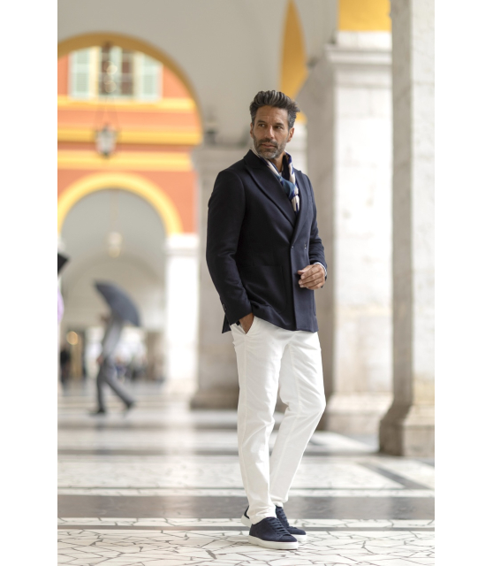 ALTEA - Pantalon en velours blanc cassé