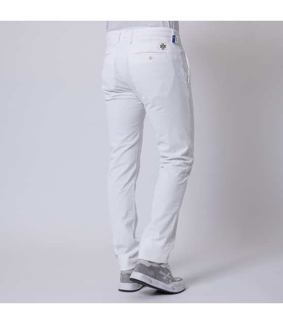 JACOB COHËN - Pantalon BOBBY blanc en velours côtelé