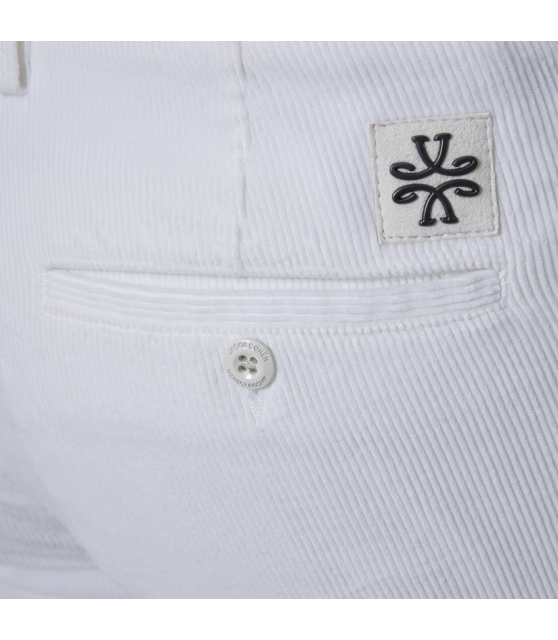 JACOB COHËN - Pantalon BOBBY blanc en velours côtelé