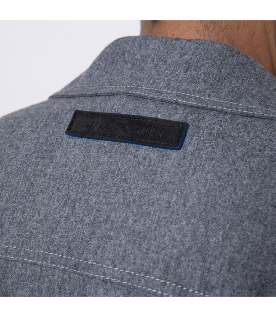 JACOB COHËN - Sur-chemise grise en flanelle