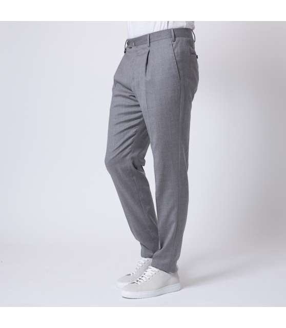 PT TORINO - Pantalon à pinces gris