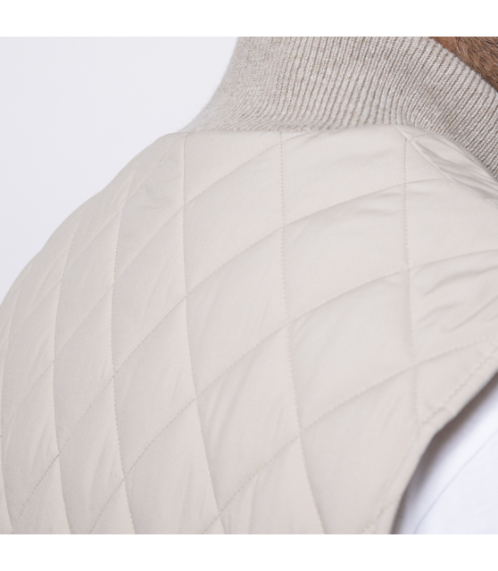 GRAN SASSO - Blouson beige sans manches matelassé