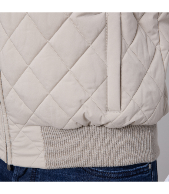 GRAN SASSO - Blouson beige sans manches matelassé