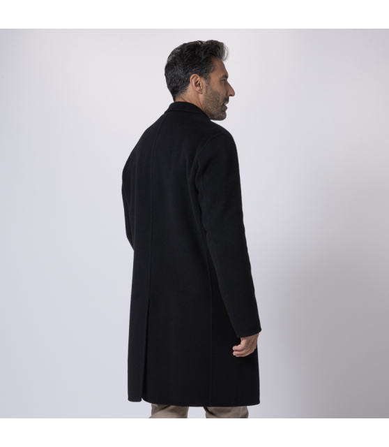 HERNO - Manteau noir en laine recyclée