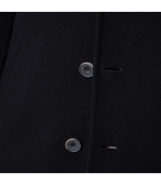 HERNO - Manteau noir en laine recyclée