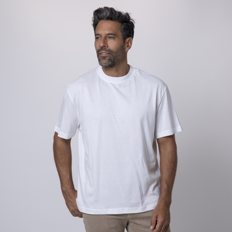 ELEVENTY - T-shirt blanc à col rond