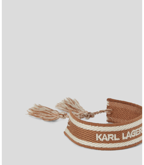 KARL LAGERFELD - BRACELETS TISSÉS K/ESSENTIAL – LOT DE 2 MARRON