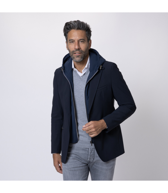 DUNCAN - Veste Travel Jacket bleu marine