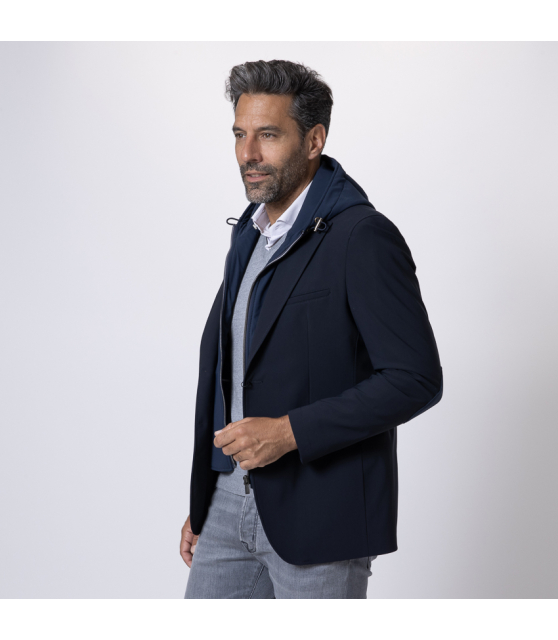 DUNCAN - Veste Travel Jacket bleu marine