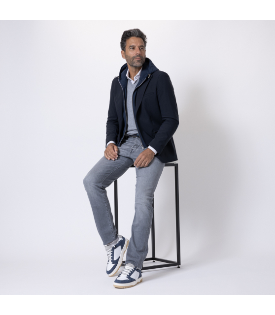 DUNCAN - Veste Travel Jacket bleu marine