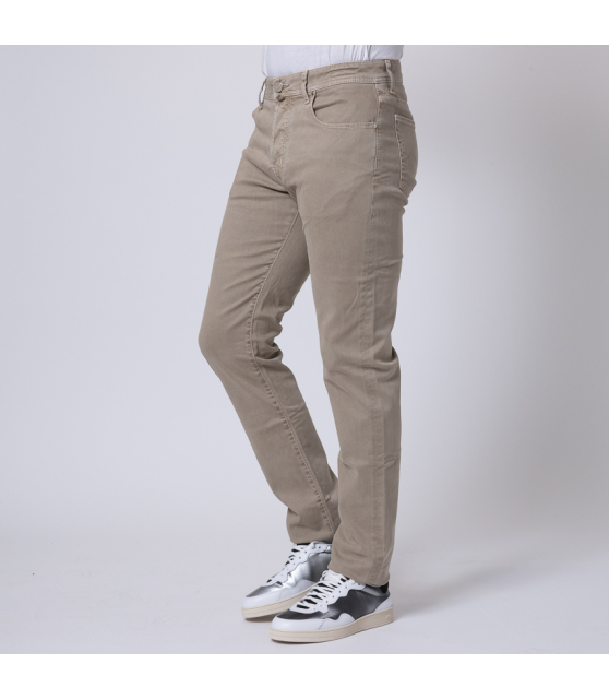 JACOB COHËN - Jeans BARD beige taupe en toile de coton