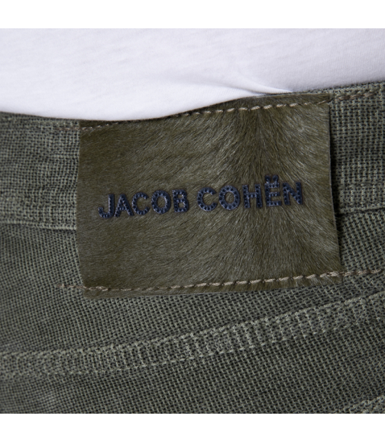 JACOB COHËN - Jeans NICK vert velours texturé