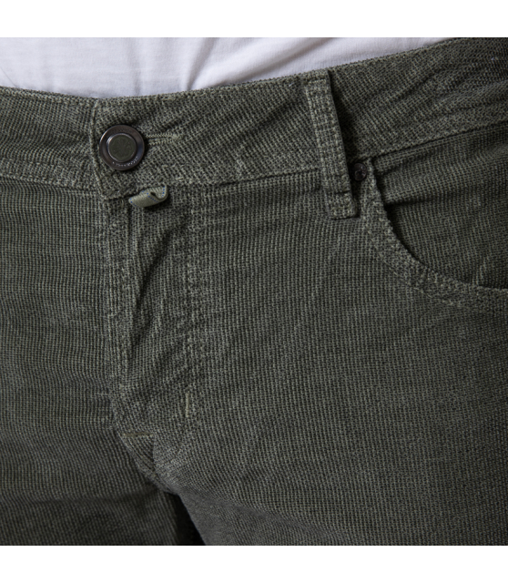 JACOB COHËN - Jeans NICK vert velours texturé