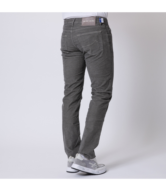 JACOB COHËN - Jeans NICK gris taupe velours texturé