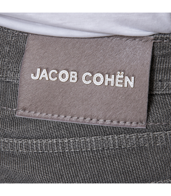 JACOB COHËN - Jeans NICK gris taupe velours texturé