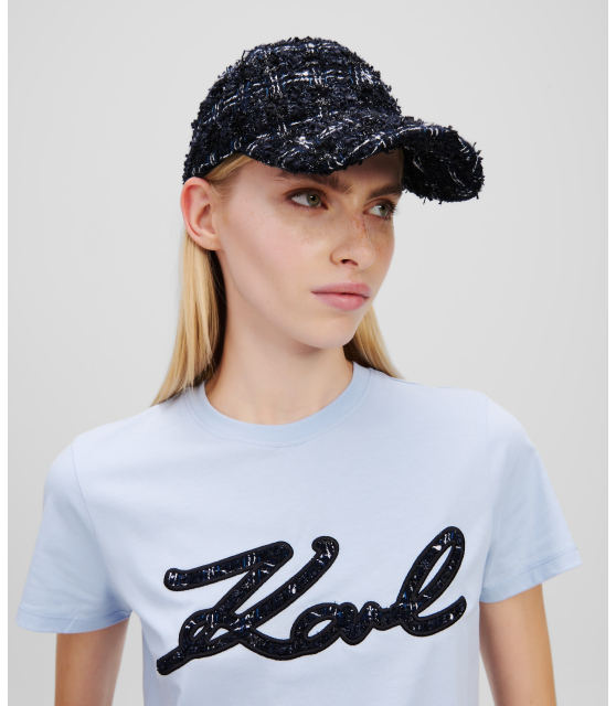 KARL LAGERFELD - CASQUETTE EN BOUCLÉ K/SIGNATURE