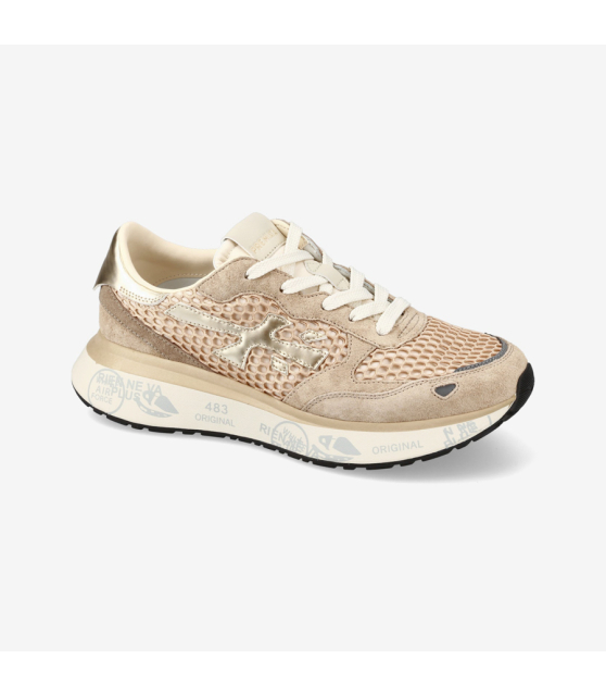 PREMIATA - Sneakers basses LAURYN beige et rose