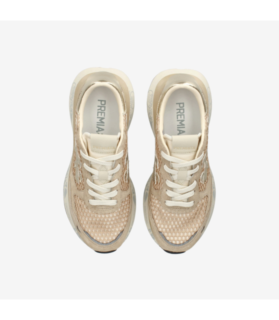 PREMIATA - Sneakers basses LAURYN beige et rose