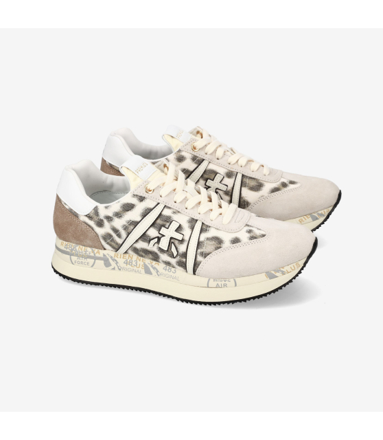 PREMIATA - Sneakers basses CONNIE à motif léopard