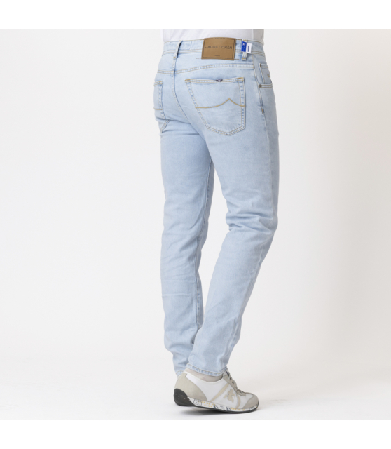 JACOB COHËN - Jean SCOTT bleu clair jacron marron