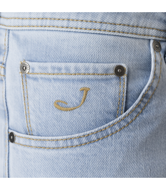 JACOB COHËN - Jean SCOTT bleu clair jacron marron