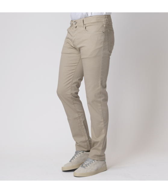 JACOB COHËN - Jean BARD beige en toile de coton