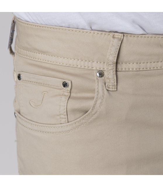 JACOB COHËN - Jean BARD beige en toile de coton