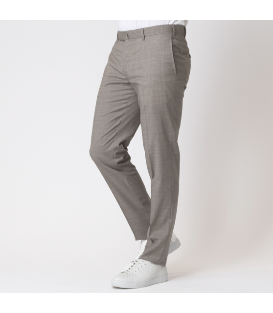DUNCAN - Costume taupe laine vierge et cachemire