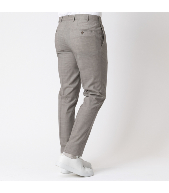 DUNCAN - Costume taupe laine vierge et cachemire