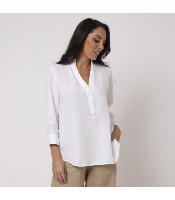 DUNCAN - Blouse blanche manches 3/4