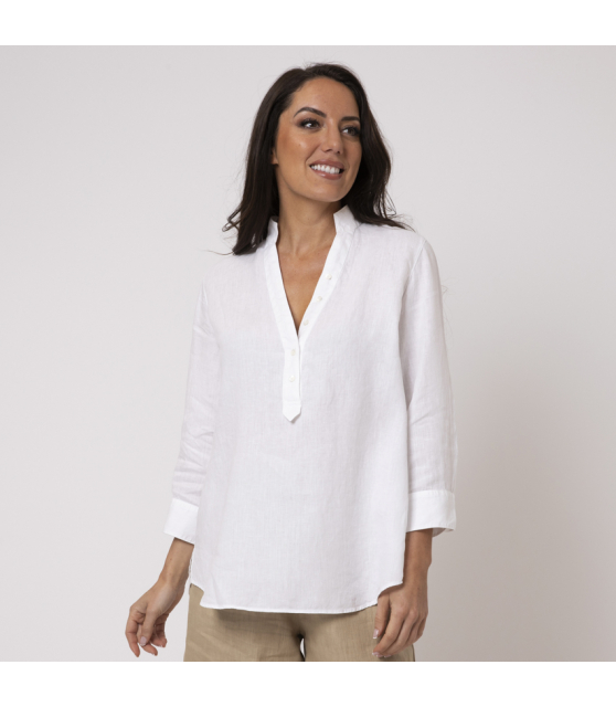 DUNCAN - Blouse blanche manches 3/4