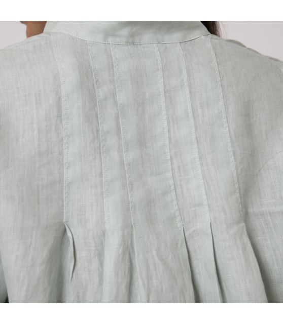 DUNCAN - Blouse vert d'eau manches 3/4