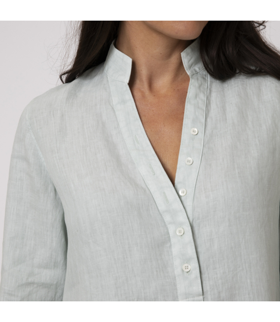 DUNCAN - Blouse vert d'eau manches 3/4