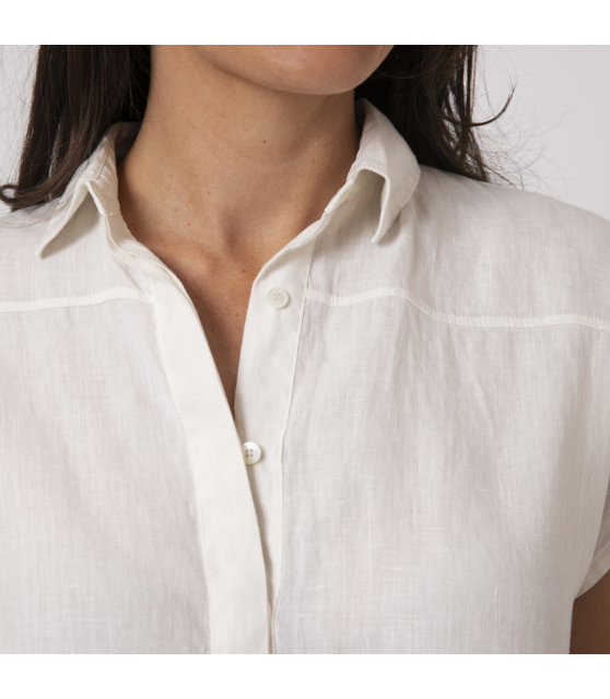 DUNCAN - Robe courte blanc cassé