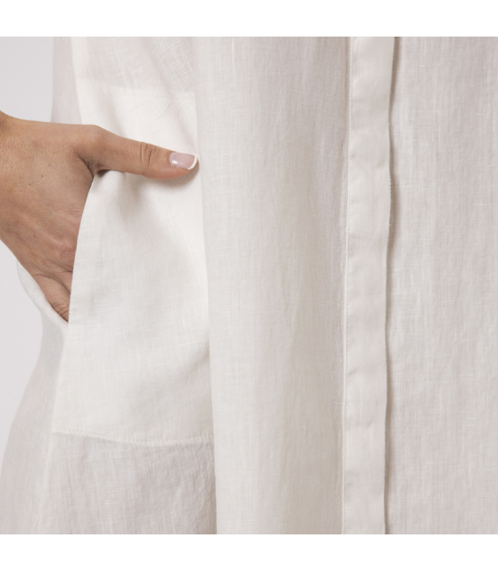 DUNCAN - Robe courte blanc cassé