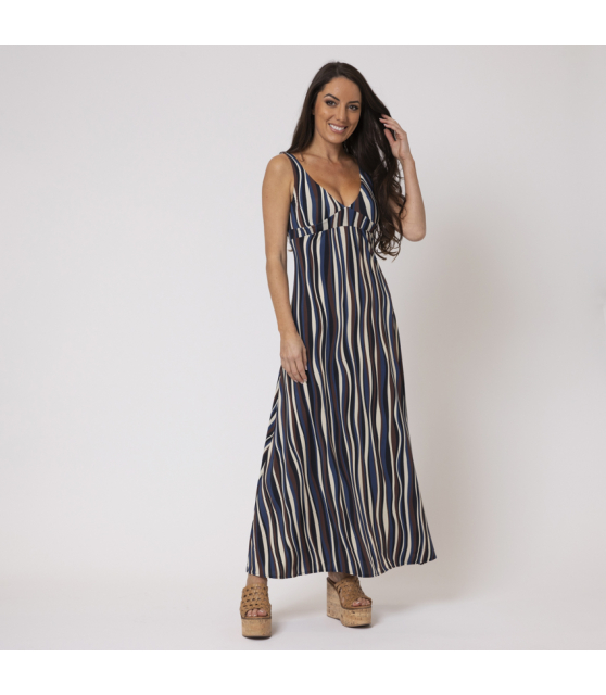 SIYU - Robe longue à rayures
