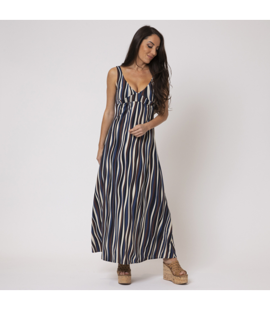 SIYU - Robe longue à rayures