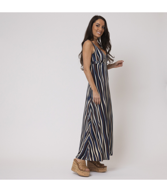 SIYU - Robe longue à rayures