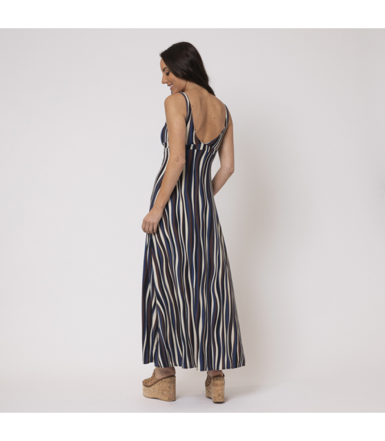 SIYU - Robe longue à rayures