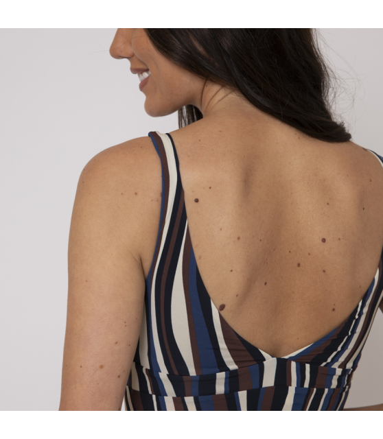 SIYU - Robe longue à rayures