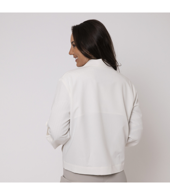 HERNO - Veste sur-chemise grège