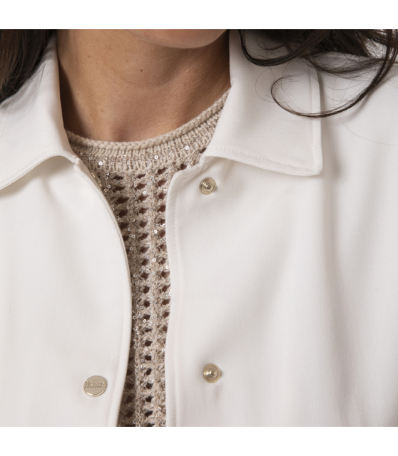 HERNO - Veste sur-chemise grège