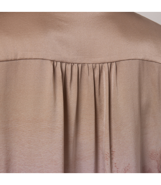 PIERRE-LOUIS MASCIA - Blouse rose et beige en soie