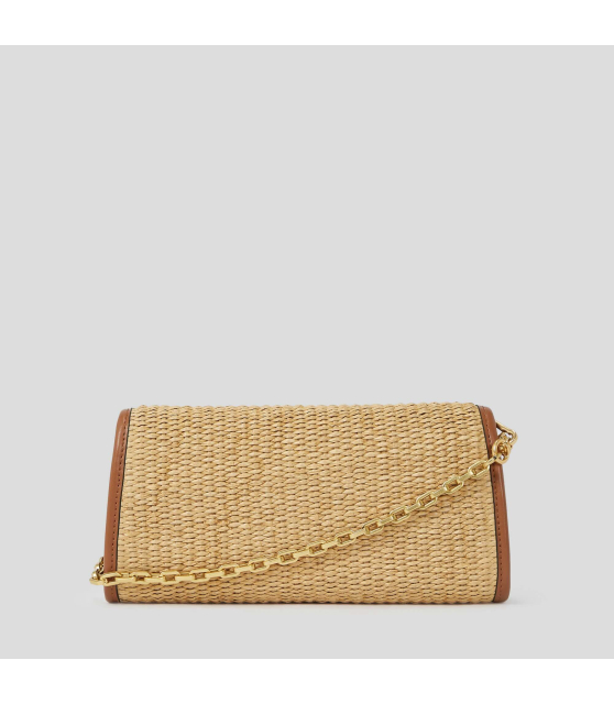 KARL LAGERFELD - PORTEFEUILLE BANDOULIÈRE EN RAPHIA K/SIGNATURE