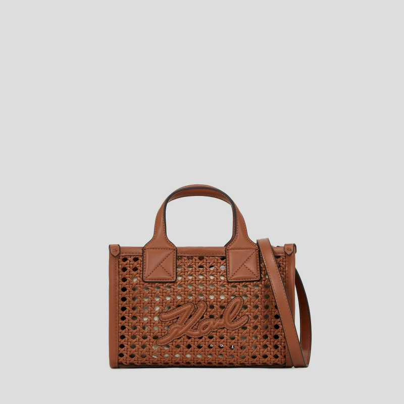 KARL LAGERFELD - PETIT SAC CABAS MARRON K/SKUARE