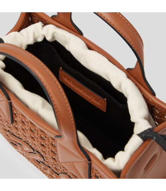 KARL LAGERFELD - PETIT SAC CABAS MARRON K/SKUARE