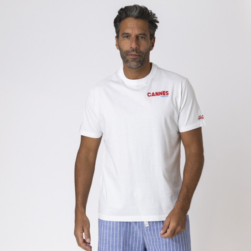 MC2 SAINT-BARTH - T-shirt blanc Cannes Habitué