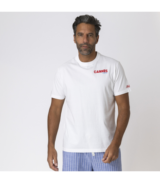 MC2 SAINT-BARTH - T-shirt blanc Cannes Habitué