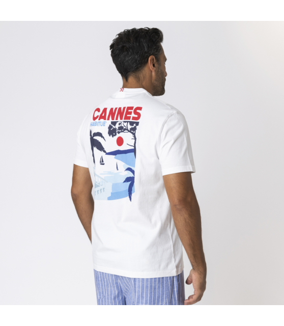 MC2 SAINT-BARTH - T-shirt blanc Cannes Habitué
